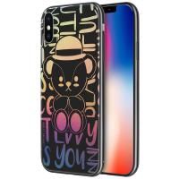 泰迪珍藏Teddy适用iPhoneX手机壳 苹果XS炫彩硅胶软壳IMD镭射变色