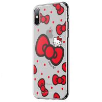 正版hello Kitty适用iPhoneX手机壳 TPU硅胶保护套苹果XR防摔软壳