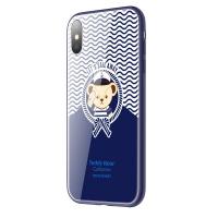 正版泰迪Teddy手机壳适用iPhoneX玻璃手机壳苹果8 plus保护套