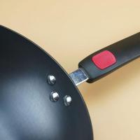 中康铁锅铸铁真不锈炒锅无涂层物理不粘无油烟电磁炉燃气灶通用 32cm