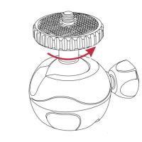 360度球形云台 琅铮Ball Head微型投影仪相机手机 迷你球型小云台 神秘黑