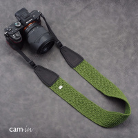 cam-in 编织减压加宽单反相机背带 微单相机肩带 佳能尼康索尼 cam8600军绿色5.5cm宽