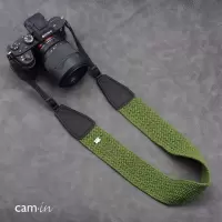 cam-in 编织减压加宽单反相机背带 微单相机肩带 佳能尼康索尼 cam8600军绿色5.5cm宽