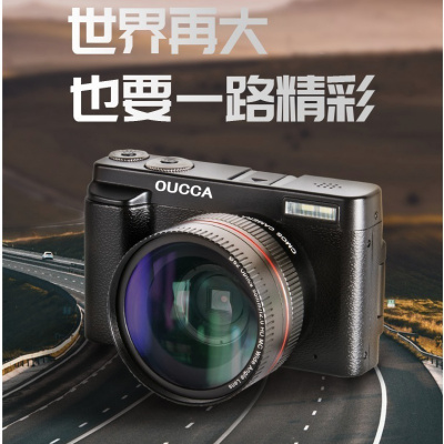 全新OUCCA欧卡微单数码相机4K广角微距单反自拍WIFI可摄像 主机 官方标配+8G原装内存卡