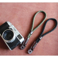 棉织微单相机手腕带适用佳能G1X松下GF3索尼NEX-3N 5R手绳 A5000 纯棉黑色