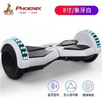 智能电动自平衡车儿童学生成年代步安全思维平行车 8寸象牙白隧道发光轮