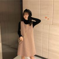 珂卡慕(KEKAMU)半身裙套装春秋运动外女季连衣工裤打底衫上学生韩版内衬牛 卡其色裙子 均码