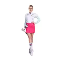 珂卡慕(KEKAMU)户外运动套装 女装 高尔夫球服套装 跑步运动套装休闲短袖T恤+运动裤裙