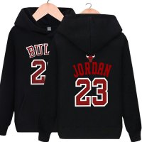 珂卡慕(KEKAMU)卫衣男女加绒春秋套头衫连帽外套nba公牛队球星飞人23罗斯1号宽松