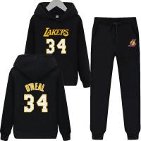 珂卡慕(KEKAMU)卫衣套装男女加绒春秋套头衫连帽长裤二件套nba球星奥尼尔34号款