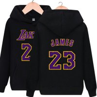 珂卡慕(KEKAMU)卫衣男女加绒春秋套头衫连帽外套nba湖人队球星奥尼尔