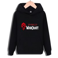 珂卡慕(KEKAMU)卫衣男女加绒春秋套头衫连帽外套山口山魔兽世界怀旧部落联盟英文