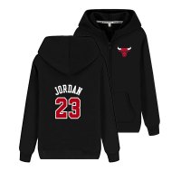 珂卡慕(KEKAMU)卫衣男女加绒春秋开衫拉链连帽外套nba公牛队球星飞人23罗斯1号款