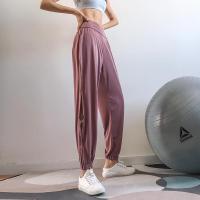 珂卡慕(KEKAMU)女士宽松束脚运动裤bf工装裤薄款跑步速干收口高腰瑜伽裤夏季