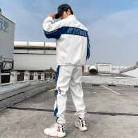 珂卡慕(KEKAMU)运动服两件套2020春季韩版学生男女潮休闲宽松嘻哈bf校服外套