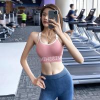珂卡慕(KEKAMU)细肩带美背防震运动内衣女士聚拢跑步文胸瑜伽背心健身