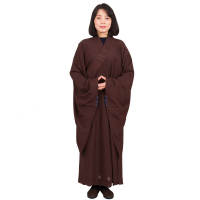 珂卡慕(KEKAMU)不透台湾麻纱男女居士拜佛衣僧衣僧服大褂寺庙尼姑衣服少林僧衫长褂