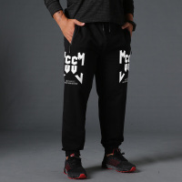 珂卡慕(KEKAMU)肥人加肥码运动长裤男装2020肥佬休闲裤潮胖子下装卫裤子