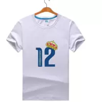 珂卡慕(KEKAMU)CR7皇马T恤衫皇马欧冠夺体恤上衣C罗12冠夏季球迷纪念T恤足球衣服