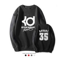 珂卡慕(KEKAMU)男士薄款篮球服勇士队KD凯文杜兰特圆领卫衣长袖训练运动服