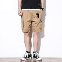 珂卡慕(KEKAMU)尤文图斯队服运动C罗CR7足球子工装裤棉男士青少年休闲沙滩训练裤