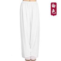 珂卡慕(KEKAMU)太极裤女牛奶丝夏季宽松太极拳服裤男练功裤武术裤瑜伽冰丝灯笼裤