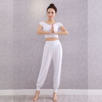 珂卡慕(KEKAMU)莫代尔肚皮舞蹈瑜伽服新款两件套健身跑步服女大码灯笼裤运动套装