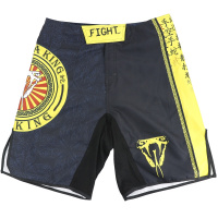 珂卡慕(KEKAMU)MMA搏击运动短裤UFC综合格斗训练短裤健身柔术龙蛇裤子武林风跑步 黑色