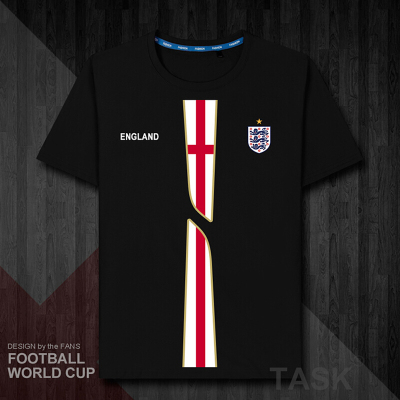 珂卡慕(KEKAMU)英格兰England棉短袖T恤男足球队服国家队运动训练服