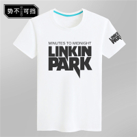 珂卡慕(KEKAMU)夏装衣服男士圆领印花摇滚乐队LinkinPark林肯公园T恤短袖半袖