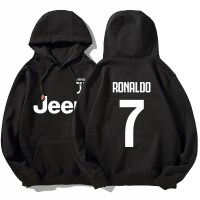 珂卡慕(KEKAMU)尤文图斯C罗迪巴拉布冯连帽外套套头卫衣秋季休闲足球运动上衣