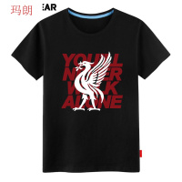 珂卡慕(KEKAMU)利物浦liverpool永不独行棉圆领T恤短袖足球运动衫