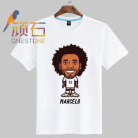 珂卡慕(KEKAMU)马塞洛创意恶搞短袖夏季T恤皇马欧冠纪念球迷半袖