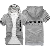 珂卡慕(KEKAMU)底特律变人短袖连帽卫衣化身为人PS4游戏周边成为人类夏季开衫外套