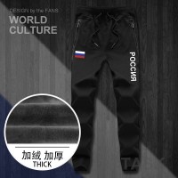 珂卡慕(KEKAMU)俄罗斯Russia运动裤子长裤男休闲裤束脚秋季小脚裤