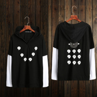 珂卡慕(KEKAMU)火影忍者六道九尾晓动漫周边春秋套头卫衣连帽衫拼色衣服宽松外套