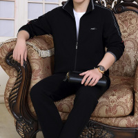 珂卡慕(KEKAMU)中老年运动套装休闲运动装三件套爸爸装中年运动服套装男