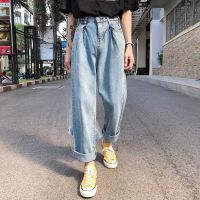 珂卡慕(KEKAMU)牛仔裤男薄款直筒2020新款春季韩版潮流宽松男士裤子休闲长裤百搭潮