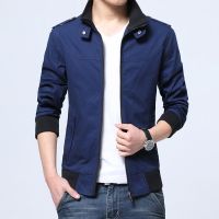 珂卡慕(KEKAMU)中长款大码风衣男士外套春新款夹克韩版潮修身秋装休闲时尚潮流上衣服