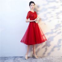 珂卡慕(KEKAMU)法式晚礼服女新娘礼服裙2020新款宴会端庄大气学生优雅派对连衣裙聚会名媛