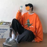 珂卡慕(KEKAMU)卫衣男春秋款无帽les帅t卫衣无帽宽松很仙的上衣男痞帅韩版潮流火cec情侣外套