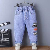 珂卡慕(KEKAMU)小男孩穿的裤子童裤男童牛仔裤百搭中小童裤子2020春季新款儿童长裤韩版 蓝色