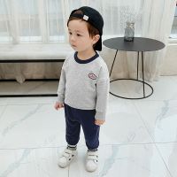 珂卡慕(KEKAMU)小孩子春天穿的衣服婴儿卫衣运动套装春装春秋装儿童装男童洋气宝宝小童潮两件套1628