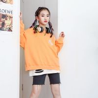 珂卡慕(KEKAMU)女童可爱活泼卫衣韩版潮洋气2020新款春秋薄款中大童宽松大码显瘦上衣初中生