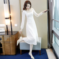 珂卡慕(KEKAMU)秋装2020年新款收腰显瘦气质法式复古温柔超仙女小香风初秋连衣裙 图片色
