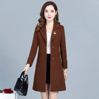 珂卡慕(KEKAMU)风衣女中长款新款外套时尚气质小个子修身薄款流行大衣