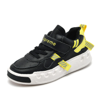 珂卡慕(KEKAMU)女童小白鞋透气韩版春运动童鞋季儿童板鞋男软底百搭 黑色3819 31码/19.6cm