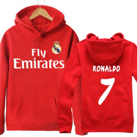 珂卡慕(KEKAMU)男士皇马拉莫斯J罗7号足球上衣小小罗C罗薄款卫衣2020长袖套头连帽外套