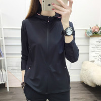 珂卡慕(KEKAMU)户外登山运动风衣女2020新款情侣连帽开衫外套速干透气皮肤防晒衣