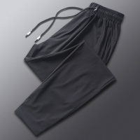 珂卡慕(KEKAMU)运动裤男士薄款黑色校服长裤速干梭织休闲冰丝裤子男